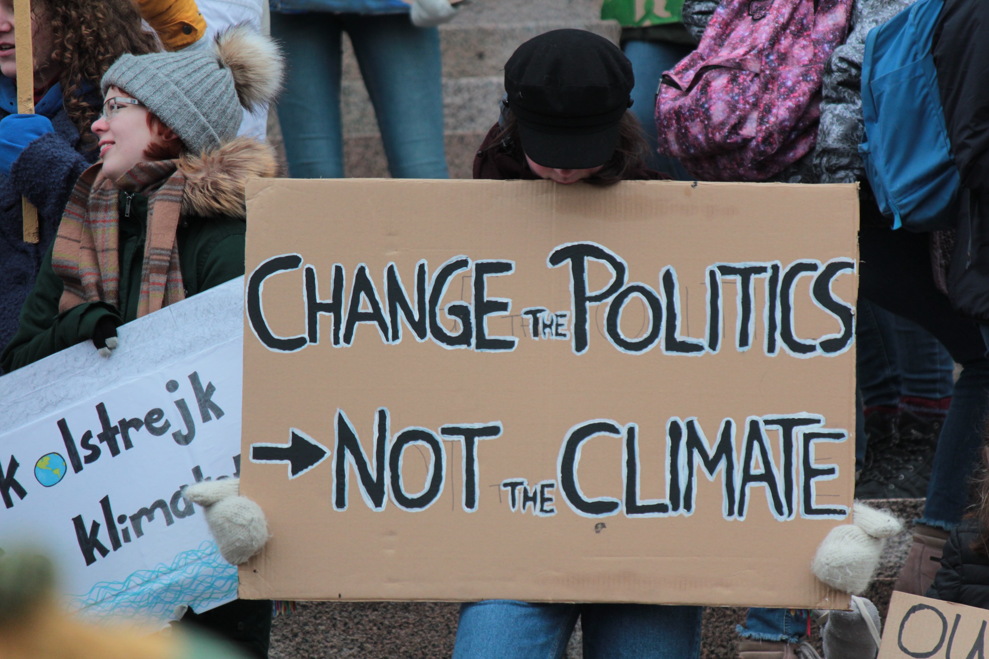 change politics protest sign